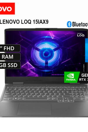 LAPTOP LENOVO LOQ 15IAX9 CORE I5 12450HX RAM 8GB DDR5 512GB SSD RTX 3050 6GB 15.6